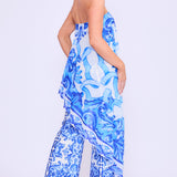 Draped Strapless Jumpsuit