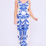 Bare Back Cowl Neck Jumpsuit