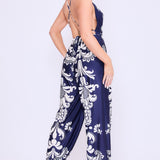 Bare Back Cowl Neck Jumpsuit