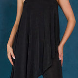 Solid Draped Strapless Jumpsuit