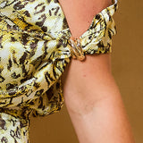 Leopard Draped Asymmetrical Shoulder Romper
