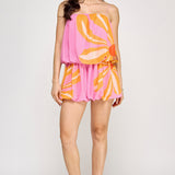 Bubble Chiffon Sleeveless Romper