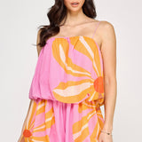 Bubble Chiffon Sleeveless Romper
