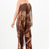 DRAPED STRAPLESS JUMPSUIT