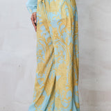 Paisley Ruffle Blouse & Wide-Leg Pants (PANTS ONLY)