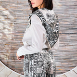 Printed Scarf Detail Shirt & Wrap Skort Set