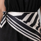 Satin Halter Neck Wide-Leg Jumpsuit with Scarf Detail