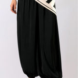 Scarf Wrap Detail Harem Pants