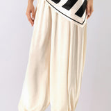 Scarf Wrap Detail Harem Pants