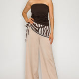 Zebra One-Shoulder Top & Scarf Pants (PANTS ONLY)