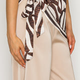 Zebra One-Shoulder Top & Scarf Pants (PANTS ONLY)