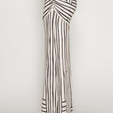 Geo Stripe Draped Top & Wrap Wide-Leg Pants Set (PANTS ONLY)