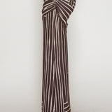 Geo Stripe Draped Top & Wrap Wide-Leg Pants Set (PANTS ONLY)