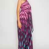 One-Shoulder Chiffon Overlay Jumpsuit