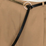 Halter Cowl Neck Wide Leg Jumpsuit with Belt