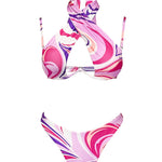 halter bikini and cover-up set