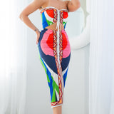 Adjustable Ruched Midi Skirt Set