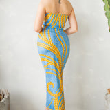 Adjustable Ruched Midi Skirt Set