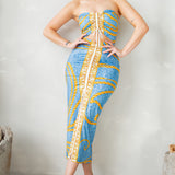 Adjustable Ruched Midi Skirt Set