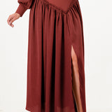 High-Waist Maxi Skirt with Front Slit