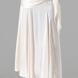 Draped Waist Satin Maxi Skirt (SKIRTS ONLY)