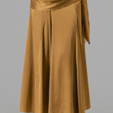 Draped Waist Satin Maxi Skirt (SKIRTS ONLY)