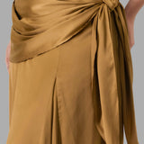 Draped Waist Satin Maxi Skirt (SKIRTS ONLY)