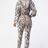 Hoodie Crop Top & Jogging Pants Set