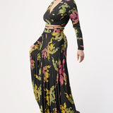 Front Tie Top & Maxi Skirt Set