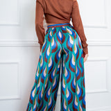 Wide Pants with Scarf Belt