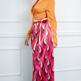 Wide Pants with Scarf Belt