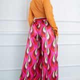 Wide Pants with Scarf Belt