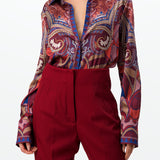 Button Down Satin Blouse