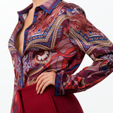 Button Down Satin Blouse