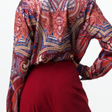 Button Down Satin Blouse