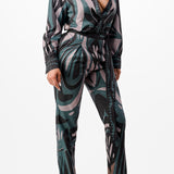 Crop Shirt with Pants Set