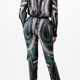 Crop Shirt with Pants Set