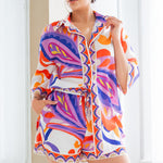 linen oversized shirt and short pants set