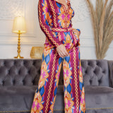 Button Up Shirt & Wide Pants Set