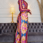 silky stain button down shirt and wide pants set