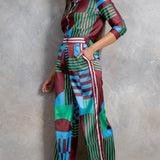 Button Up Shirt & Wide Pants Set