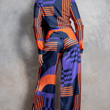 Button Up Shirt & Wide Pants Set