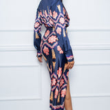 Satin Blouse & Midi Skirt Set