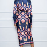 Satin Blouse & Midi Skirt Set