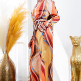 Blouse with Wide Pants Set