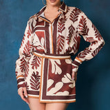 Satin Blouse & Skort Set