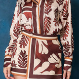 Satin Blouse & Skort Set