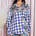 long sleeve button down shirt and short pants set