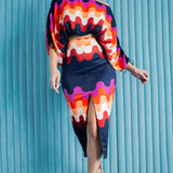 Cropped Blouse & Midi Skirt Set