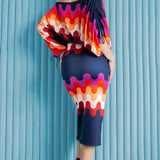 Cropped Blouse & Midi Skirt Set